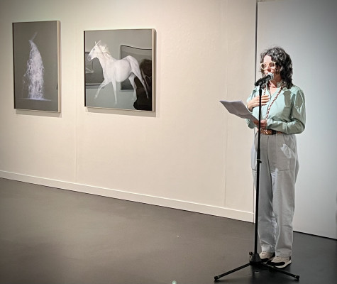 Greta at opening to use for In Conversation
