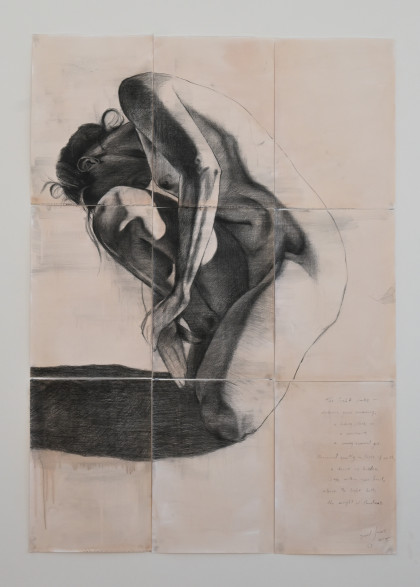 David James The Weight of Shadows 2025 graphite and shellac on 300gsm paper 2