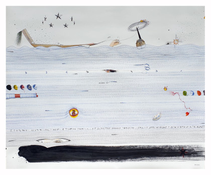 James Ormsby LD29 2023 Ink and gold on paper 1270 H x 1600 W x 60mm D copy