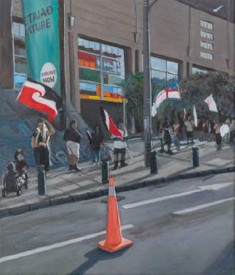 Were the Survivors Toitu Te Tiriti HIRIA ANDERSON MITA acrylic on canvas 2025